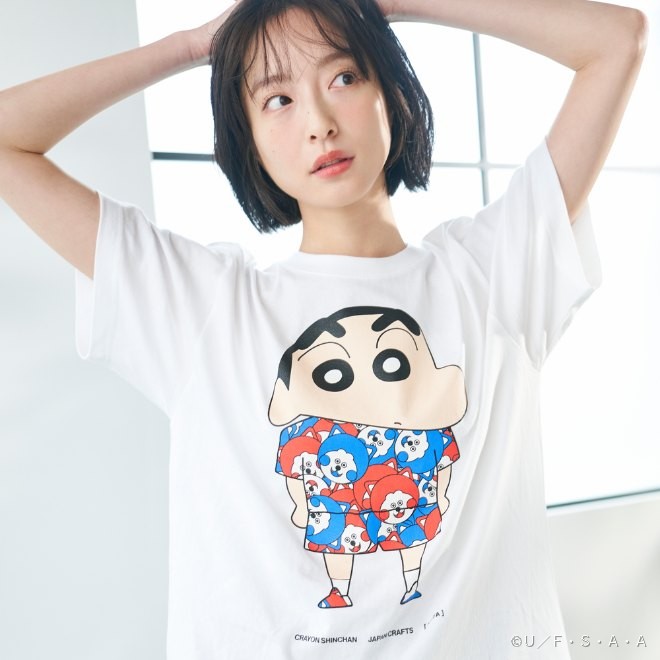 秋田犬 × 蠟筆小新 T恤 2