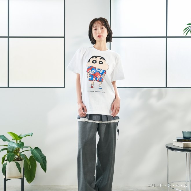 秋田犬 × 蠟筆小新 T恤 3