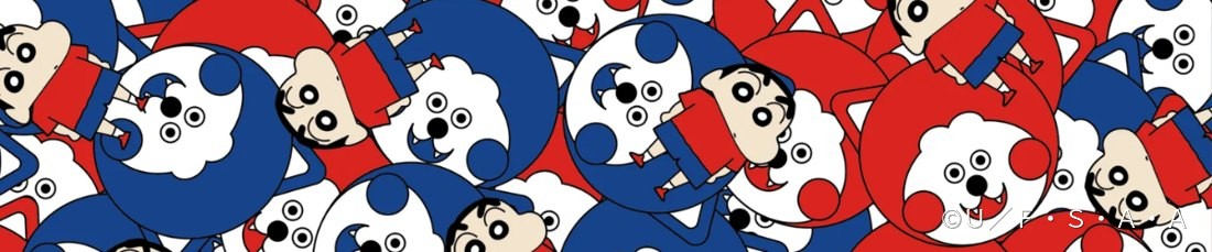 秋田犬 × 蠟筆小新 絲巾 商品說明 1