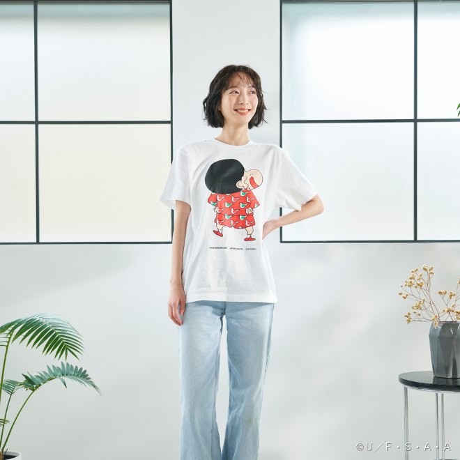 珠頸斑鳩 × 蠟筆小新 T恤 3
