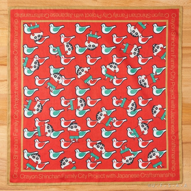珠頸斑鳩 × 蠟筆小新 絲巾 2